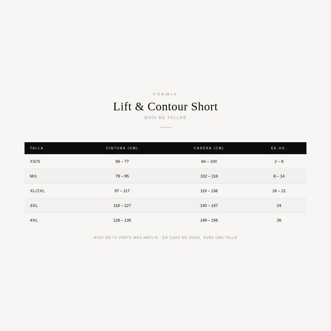 Lift & Contour Short — Short Moldeador de Cintura Alta